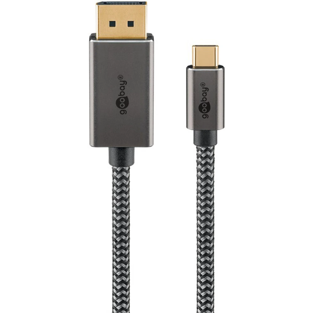 GOOBAY USB 3.2 Type C DisplayPort 1.2 Converter Black-Silver 3m 75709