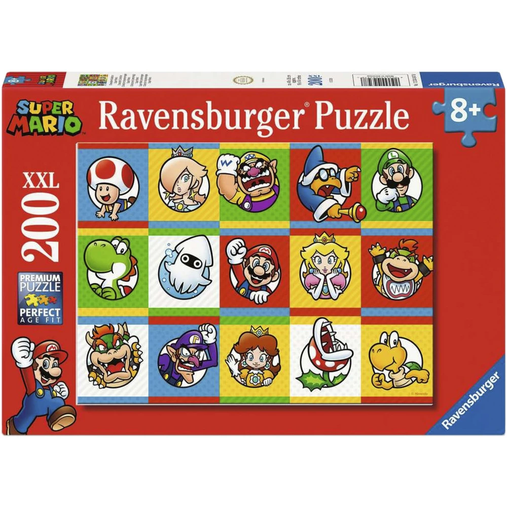 RAVENSBURGER Puzzle játék 200 darabos Nintendo Super Mario - Karakter kollekció 12004347