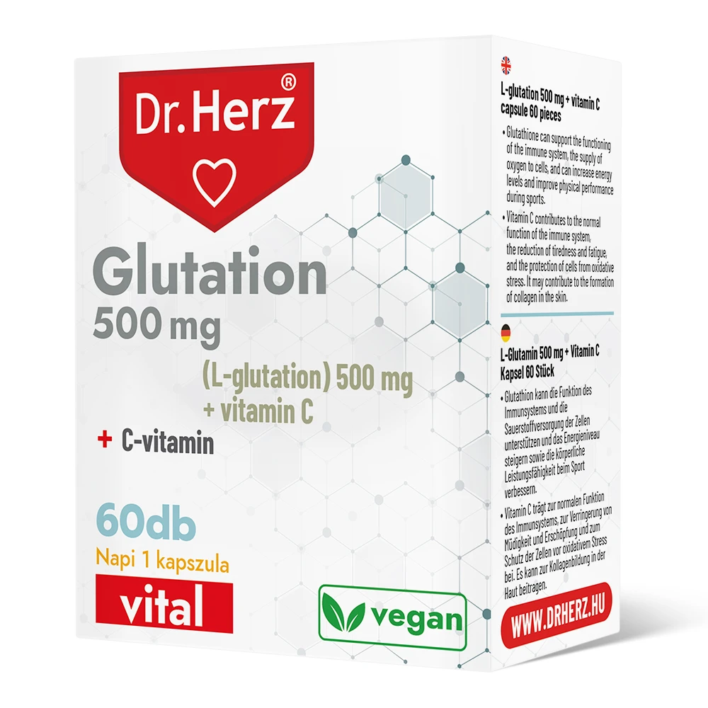 Dr.Herz Glutation 500 mg + C-vitamin capsule 60 pcs 101267