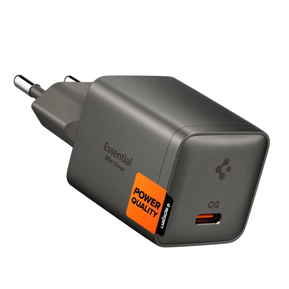 SPIGEN EE301EU-GAN network charger Type-C outlet 30W GaN PD dark grey ACH10447
