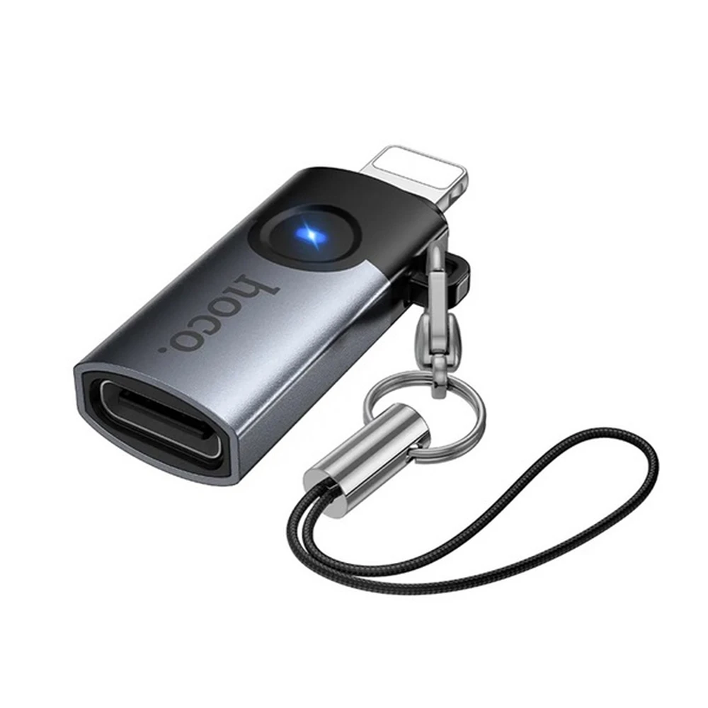 HOCO USB 2.0 Type C Lightning Töltő/adat OTG Sötétszürke UA46A