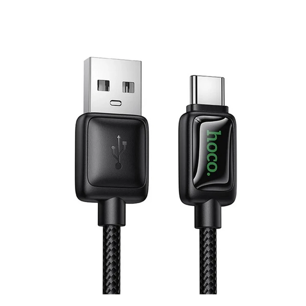 HOCO USB 2.0 Type C Töltő/adat PD fast charger LED screen Black 120cm U146_USB_C_B