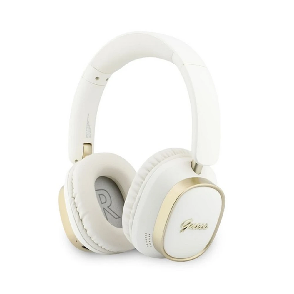CG MOBILE GUESS RECTANGLE METAL SCRIPT LOGO ENC bluetooth headphone SZTEREO v5.4 zajszűrő FEHÉR GUBHV28HGCSME