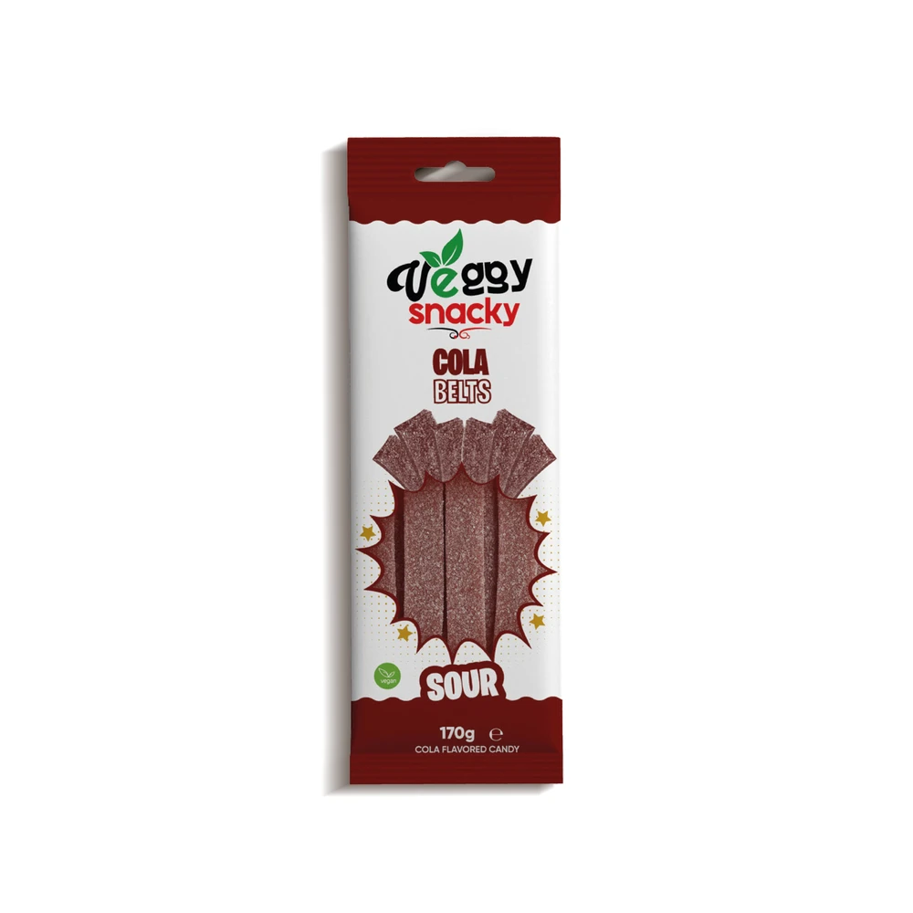 Veggy gumicukor cola sour belts 170g 103527