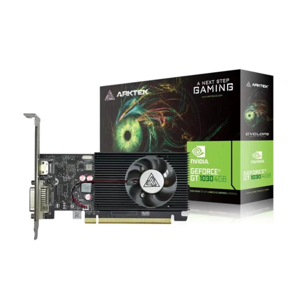 ARKTEK GeForce GT 1030 4GB DDR4 1xHDMI 1xDVI AKN1030D4S4GL1