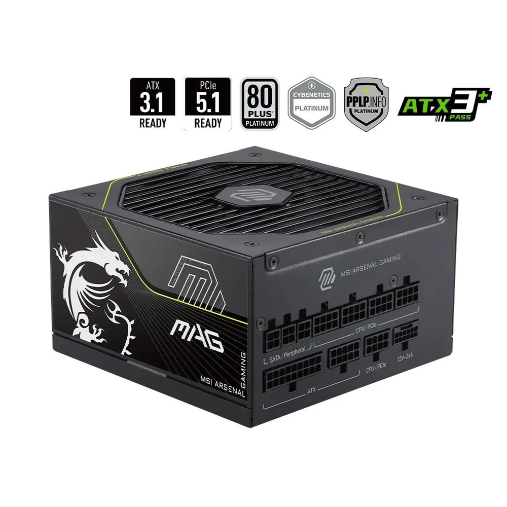 MSI MAG A1000PLS 1000W PCIe5 306-7ZPNY11-CE0