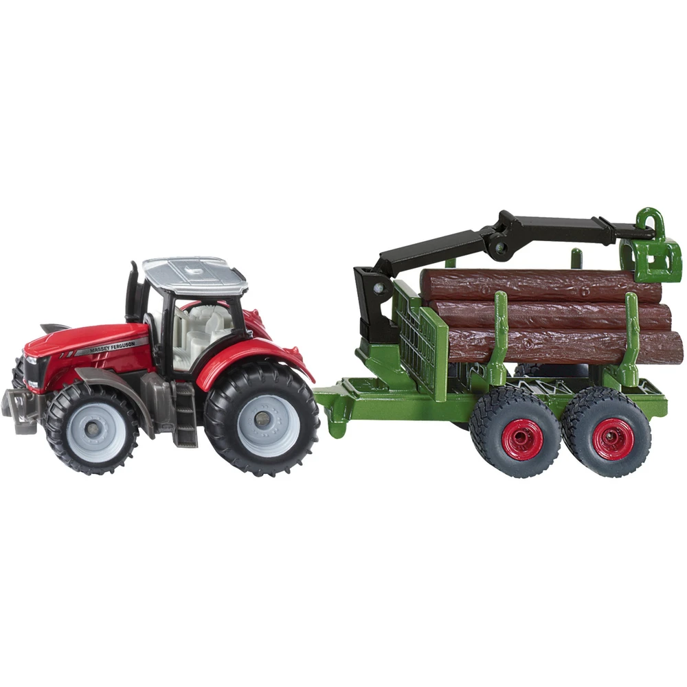 SIKU FARMER Massey Ferguson tractor erdészeti trailer 10113400000