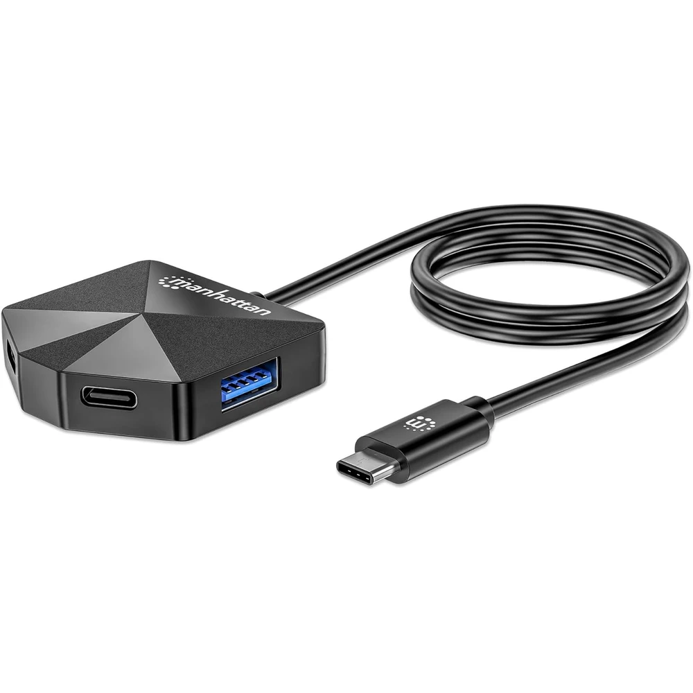MANHATTAN 4-Port USB 3.0 Type-C / Type-A Combo Hub Schwarz 181150