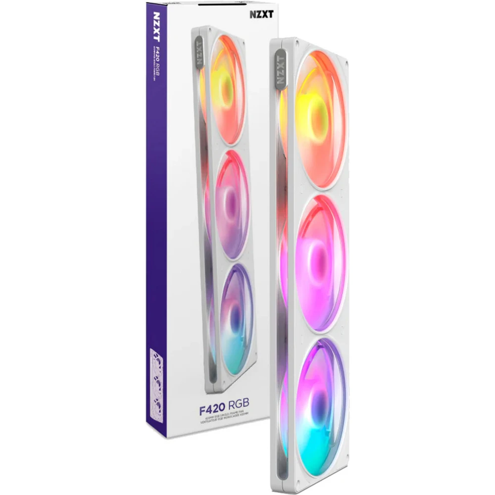 NZXT F420 RGB tripla fan modul white RF-R242U-WF