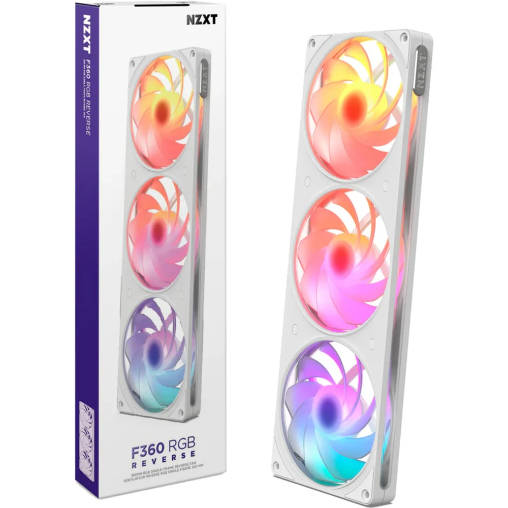 NZXT F360 RGB fordított légáramlás fehér RF-R236R-WF