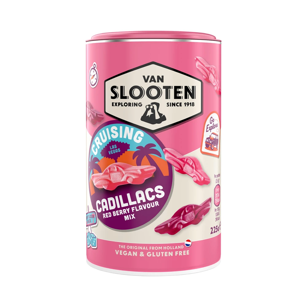 VAN SLOOTEN Glutenfree vegán gumicukor mix cruising cadillacs 225g 103595