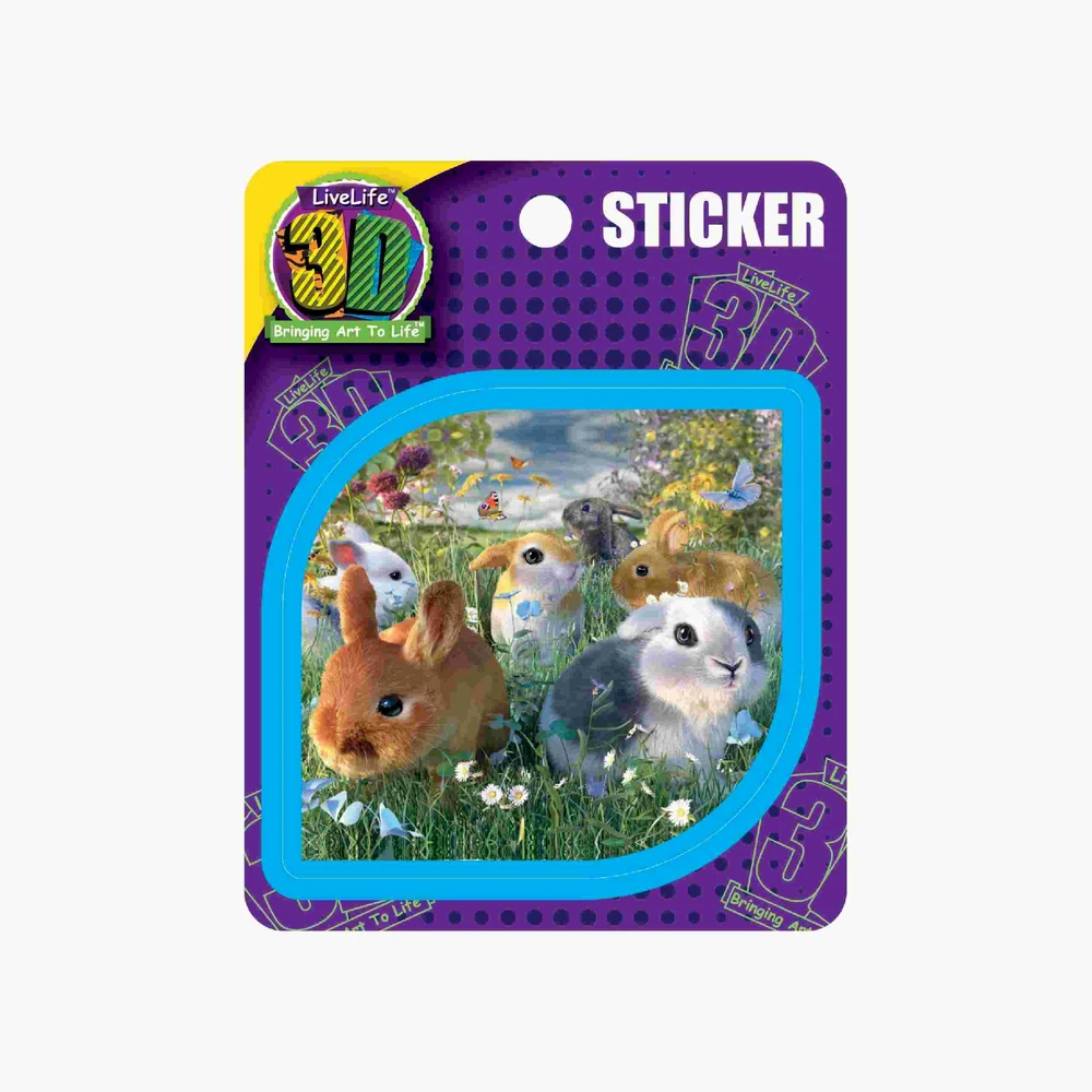3D sticker bunnies 89197