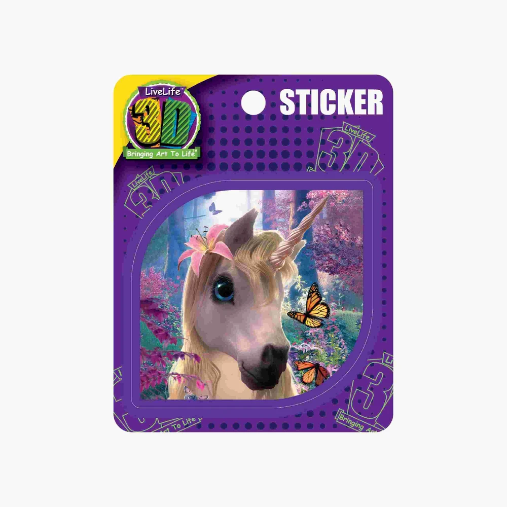 3D sticker Nice kis unicorn 90599