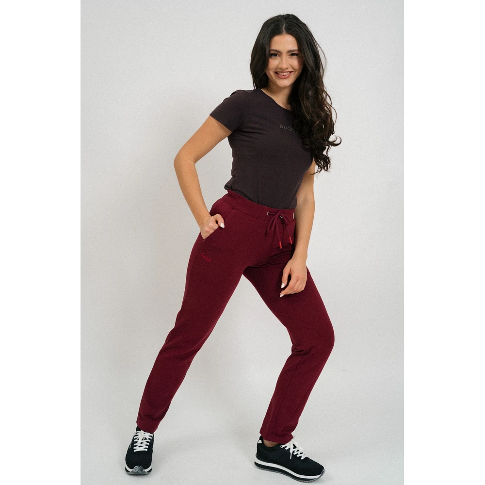 BUDMIL Straight szárú szabadidőnadrág Female XS bordeoux