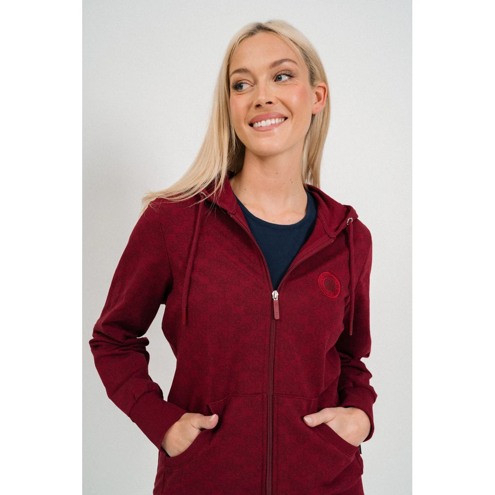 BUDMIL Hooded szabadidőfelső Female XXL bordeoux