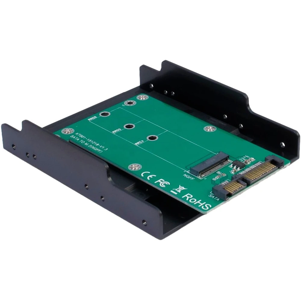 INTER-TECH KT001B M.2 SATA SSD beépítő keret 3.5" fekete 88885370