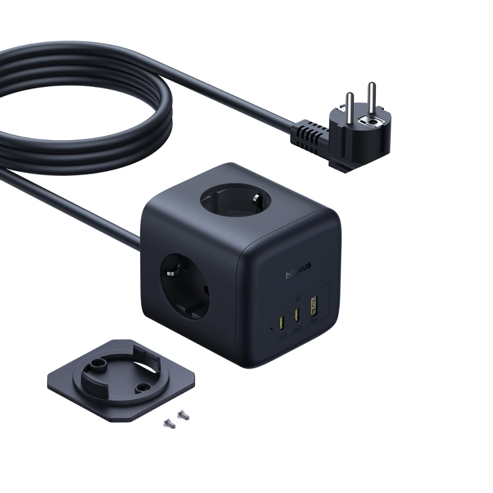 BASEUS ENERFILL FA11 network distributor 3 AC+USB+2 Type-C 67W GaN6 150cm black 174194 E00082100123-00