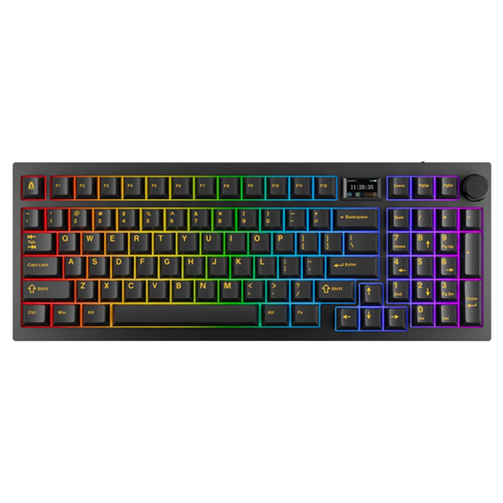 AVAX GM03 PRO 98% Gasket RGB tri-mode mechanikus billentyűzet AVAX EF Silent Magyar fekete AVAX GM03EF PRO