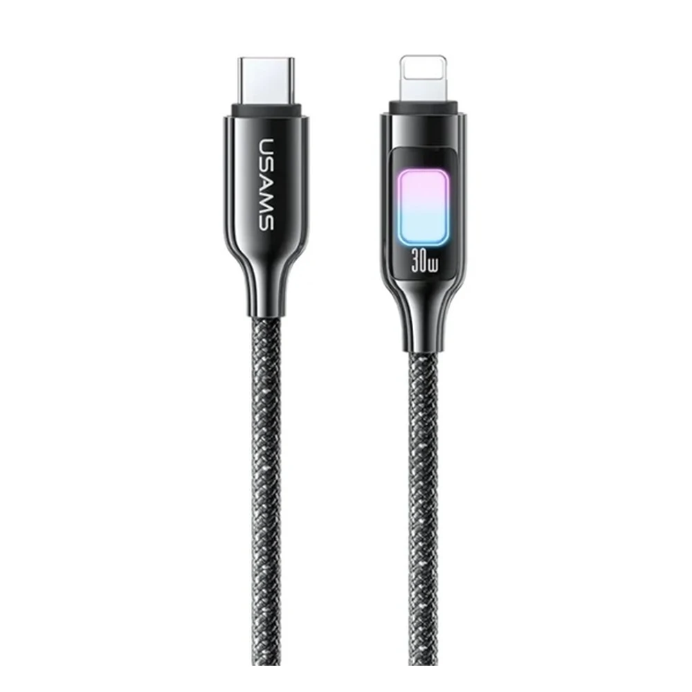 USAMS TC adatkábel Type-C - lightning. 30W. 120cm szürke SJ749USB01