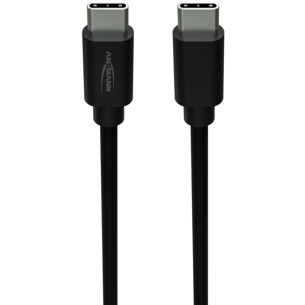 ANSMANN USB 2.0 Type C connecting black 1.2m 1700-0207