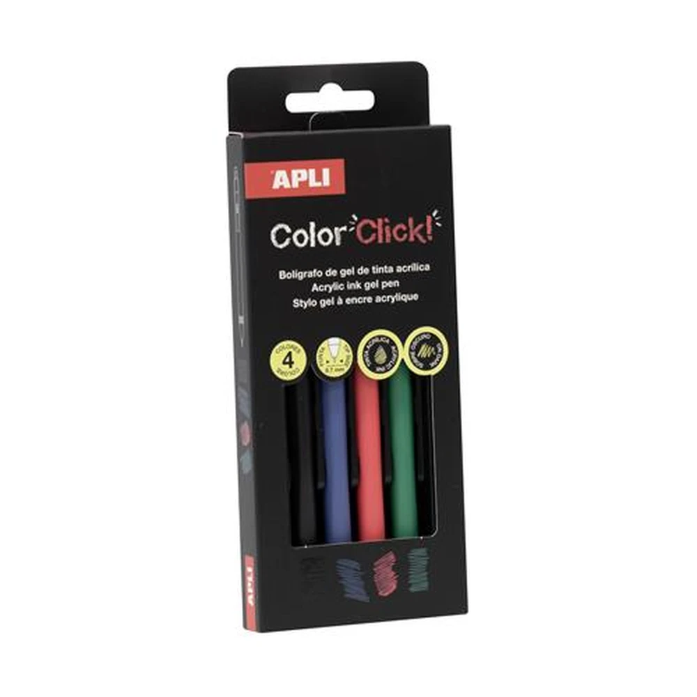 APLI Color Click Zseléstoll acrylic tintával 0.7 mm push-button autumn colors 6 color LCA20644