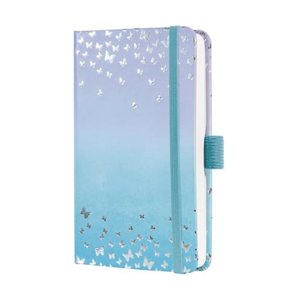 SIGEL Jolie Calendar A6 weekly 2027 hard cover Butterfly Confetti Sky SI7J346