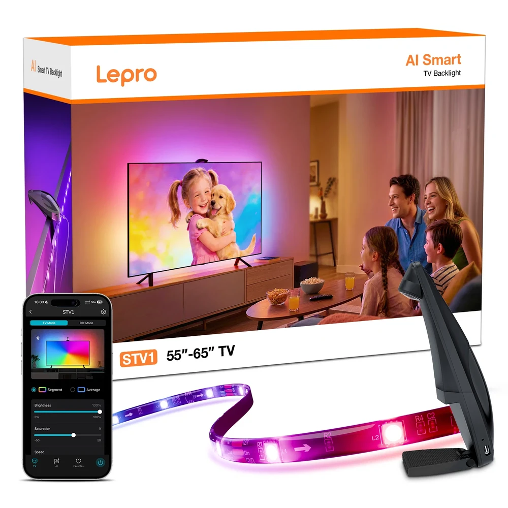 LEPRO STV1 Wi-Fi Led strip TV backlight 5m (75–85 inch TV-khez)