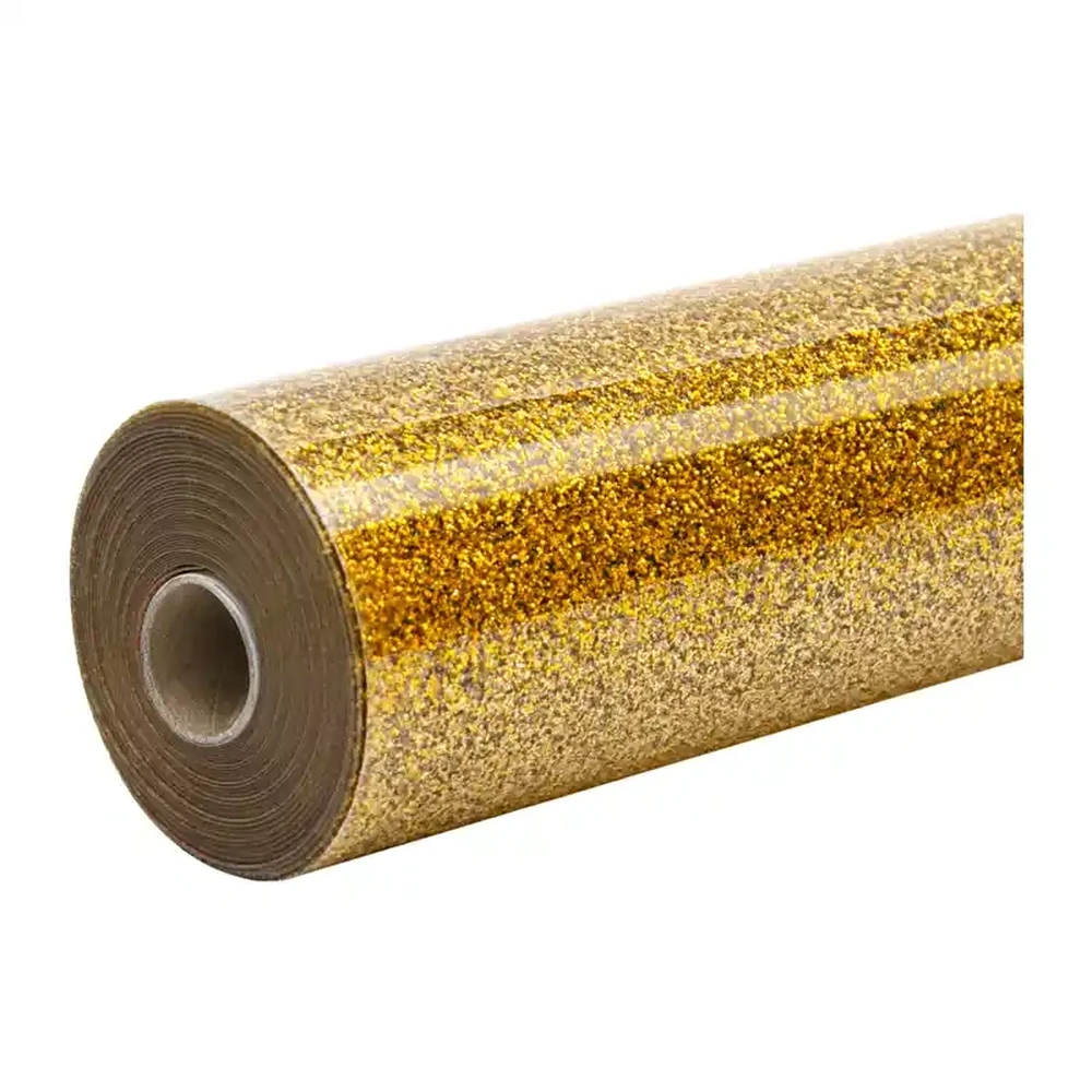 HTVRONT Csillogó hőátviteli fólia 30.5cm x 90cm arany KZ-SGH-1908-2USH