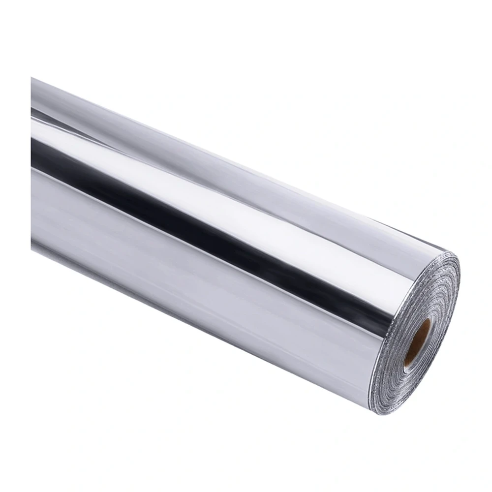 HTVRONT Krómfényű öntapadó fólia fémhatással 30.5cm x 90cm ezüst 088957
