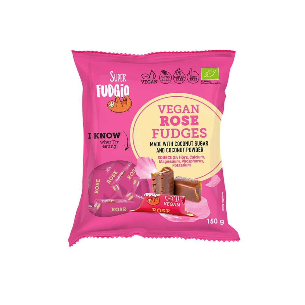 Super fudgio bio tejmentes karamella rózsás 150g 103818