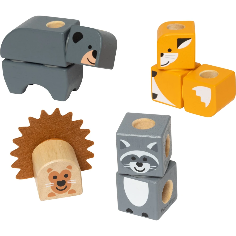 MELISSA AND DOUG Blockables erdei állatbarátok fa építőjáték szett 6074895