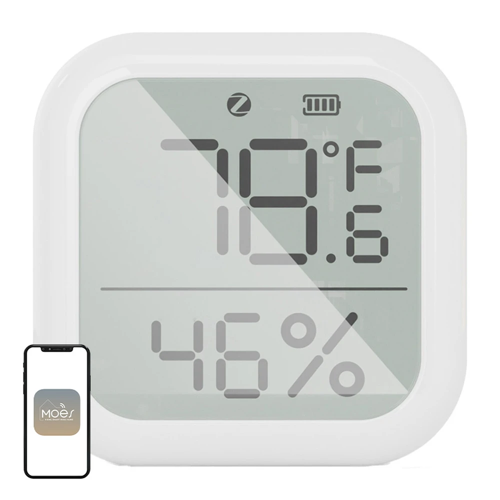 MOES ZigBee LCD temperature- and páratartalom-érzékelő ZSS-KB-TH-LF-C-MS