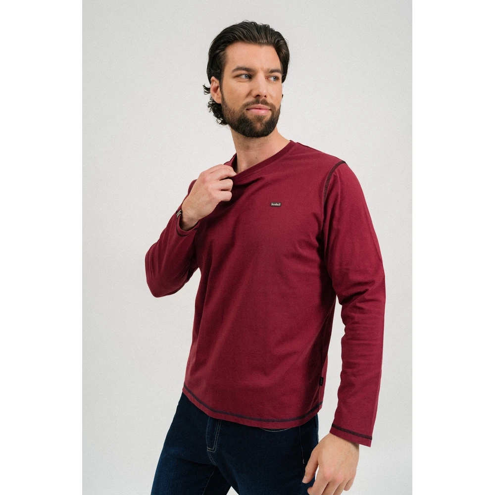BUDMIL Thin long sleeve upper Man M bordeoux