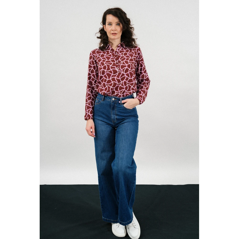 BUDMIL Lezser fazonú blouse Female XL bordó-pink