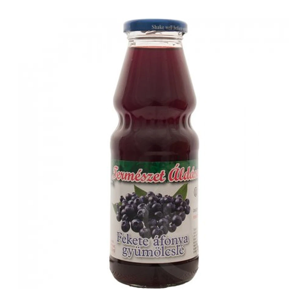 Nature Áldása black blueberry gyümölcslé 100% 330ml 58660