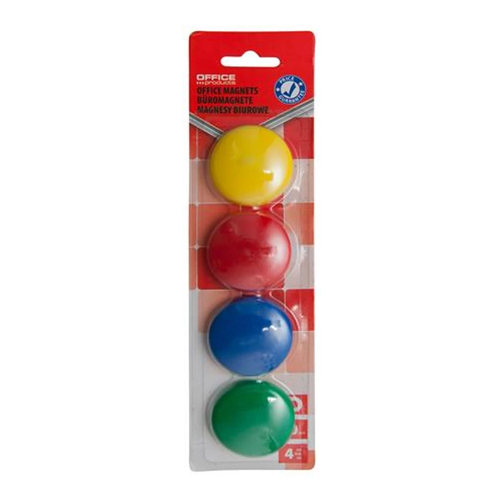 OFFICE PRODUCTS Mágneskorong 40 mm 4 db vegyes színek