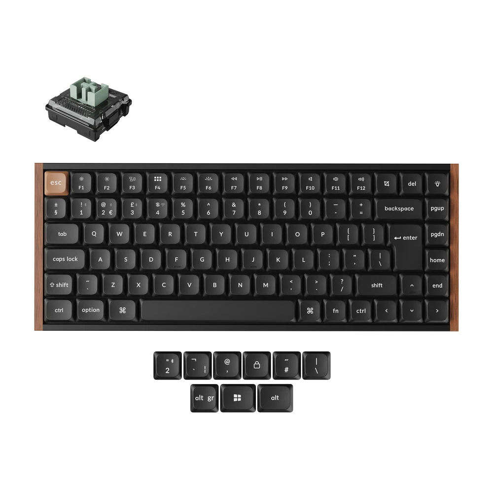 KEYCHRON K3 HE Wireless Ultra-fast Lime Magnetic Switch Hungarian black K3H-F1Z-HU