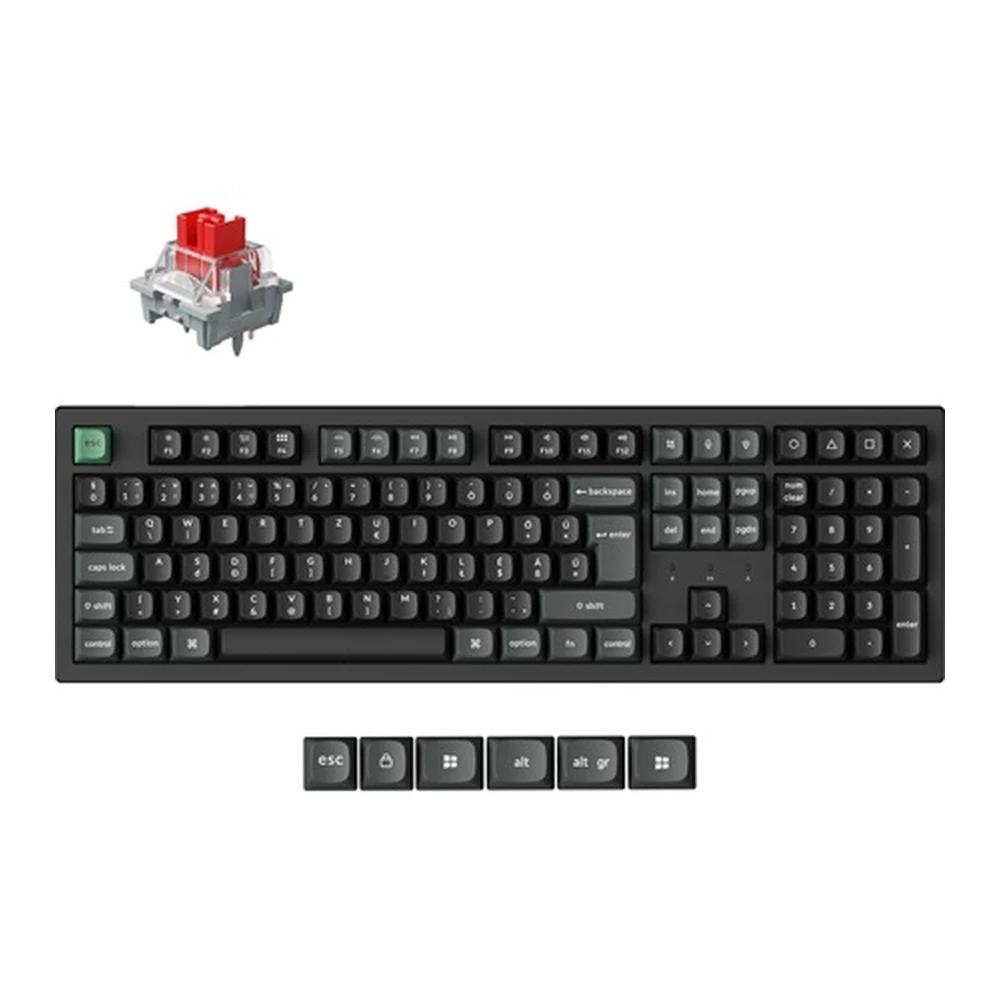 KEYCHRON K10 Ultra 8K Wireless Apex Red Hungarian black K10U-H1P-HU