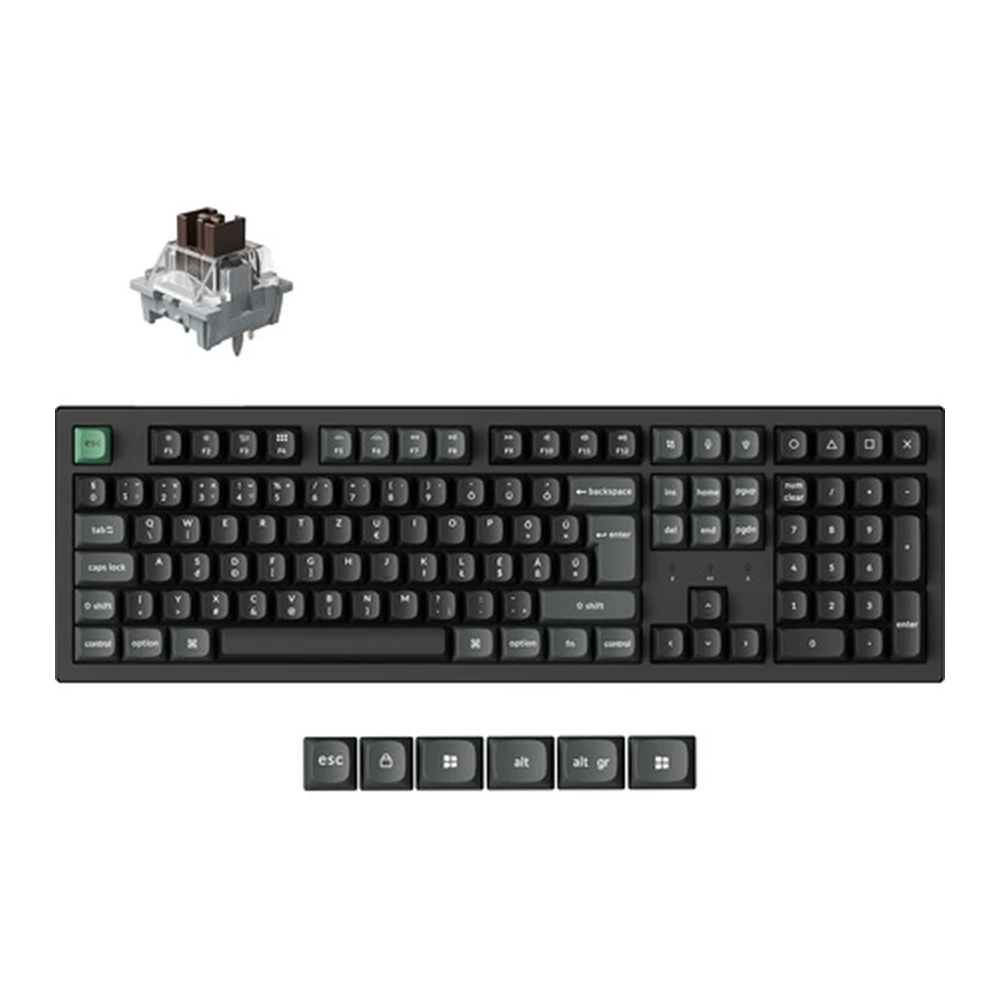 KEYCHRON K10 Ultra 8K Wireless Apex Brown Hungarian black K10U-H3P-HU
