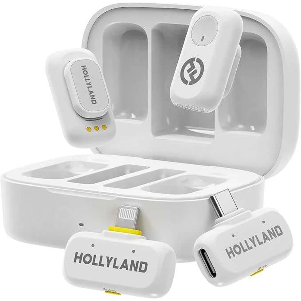 HOLLYLAND Lark A1 Combo USB-C/Lightning cable without mikrofon elefántcsontfehér 6108