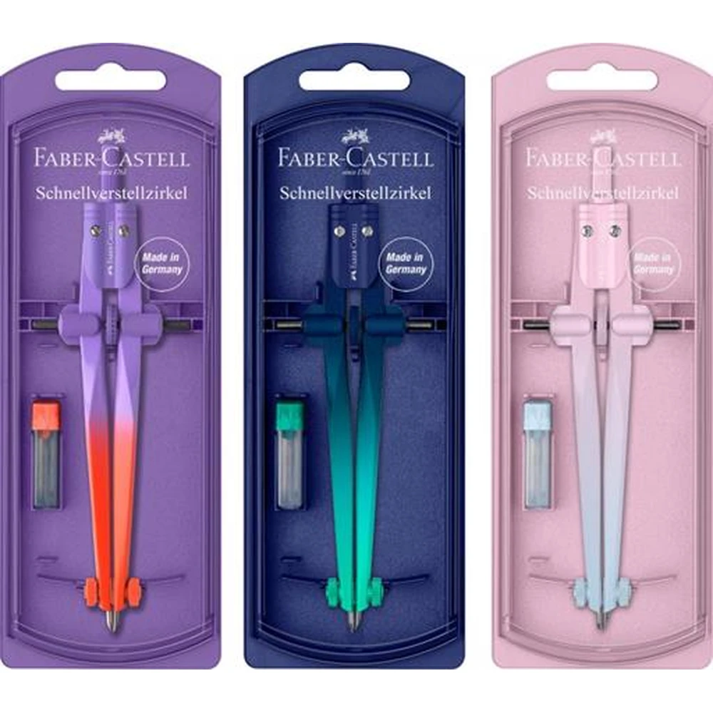 FABER-CASTELL Stream Flow precision gyorsállítós drawing compass stock mixed colors