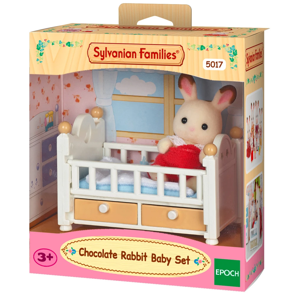 EPOCH Sylvanian Families Csokinyuszi baby kisággyal 5017