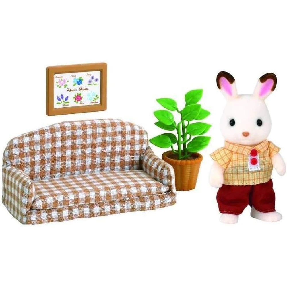 EPOCH Sylvanian Families Csokinyuszi apuka living room set 5013