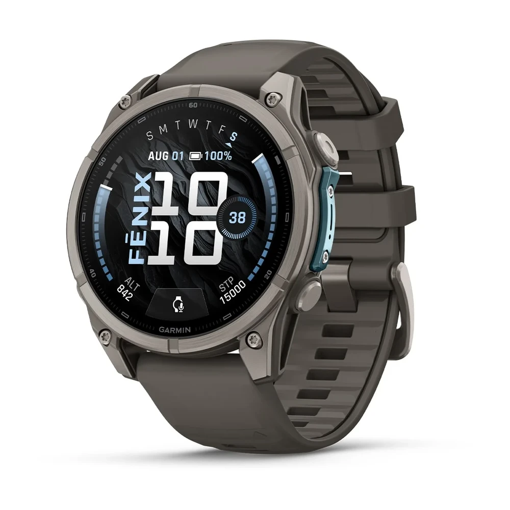 GARMIN Fenix 9 47mm Amoled Titanium pebble gray silicone strap (ED) 010-04762-01
