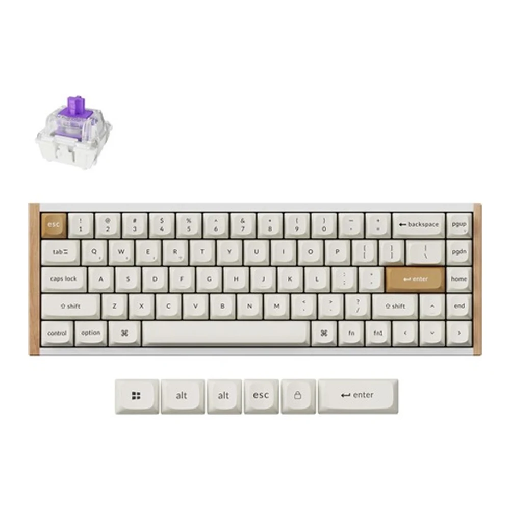 KEYCHRON K6 HE Wireless Magnetic Nebula Special Edition Hungarian fehér-rózsafa K6H-Q1Z-HU