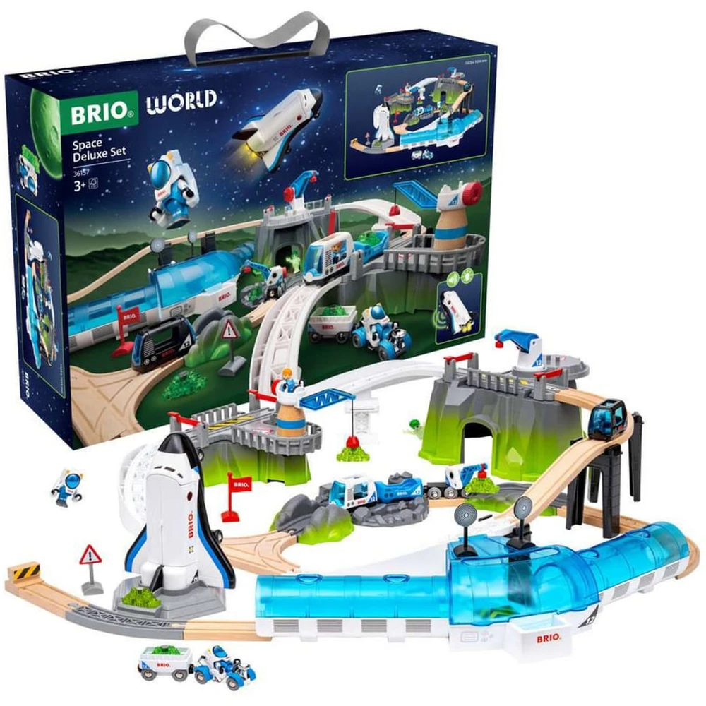 BRIO World Űr deluxe fa vasút készlet 56 darabos 63615700