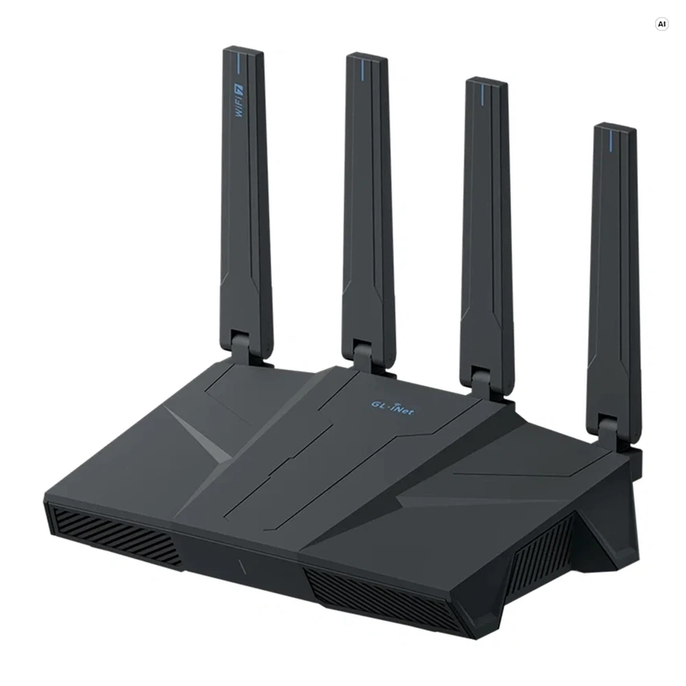 GL.INET Wi-Fi 7 kétsávos útválasztó 5x 2.5G Ethernet GL-BE6500