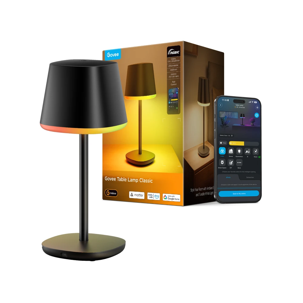 GOVEE R1741C11 Table light battery RGBICWW black