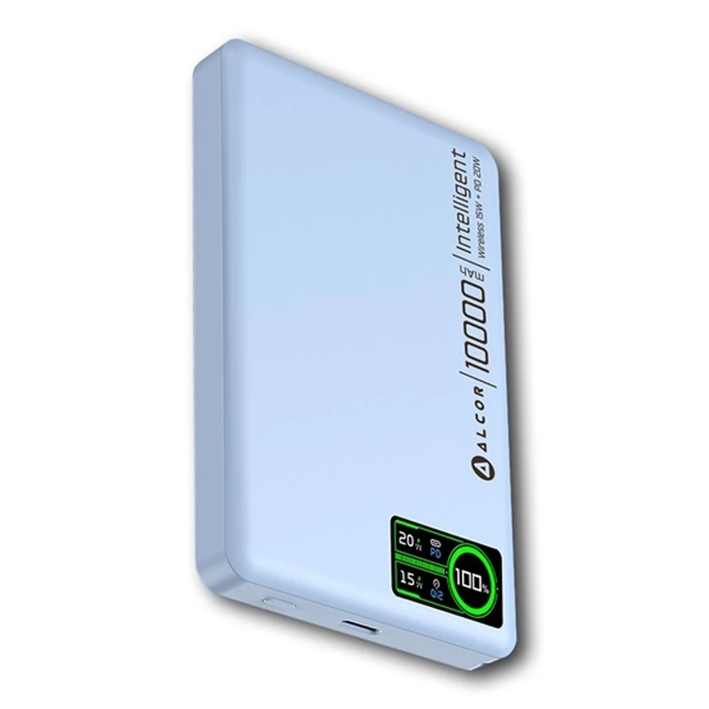 ALCOR MS10000 Qi2 Draht ohne tragbar Notladegerät 10000mAh Blau MS10000BLUE