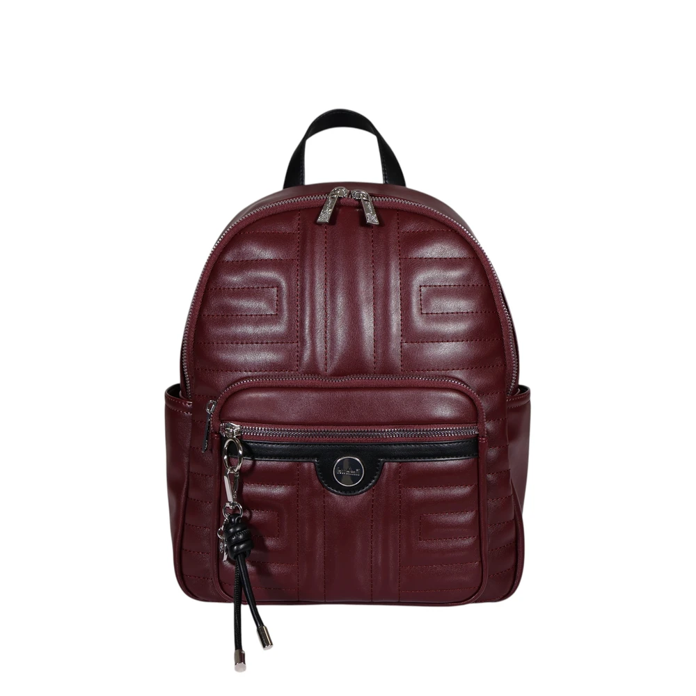 BUDMIL Backpack Female burgundy-black